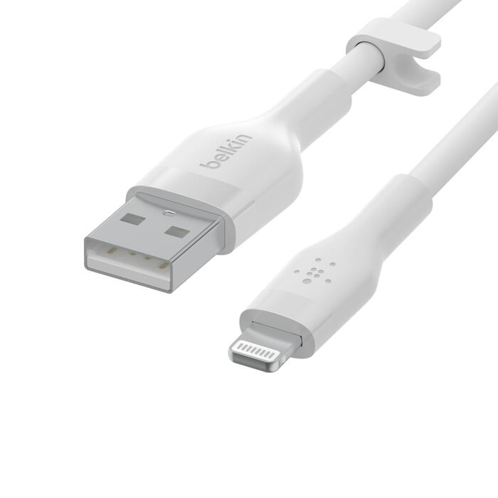 Belkin BoostCharge Flex USB-A Kabel mit Lightning Connector (1m, Weiß) Belkin BoostCharge Flex USB-A Kabel mit Lightning Connector (1m, Weiß)